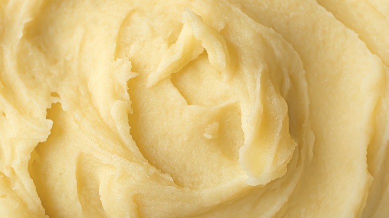 close up of mashed potatoes