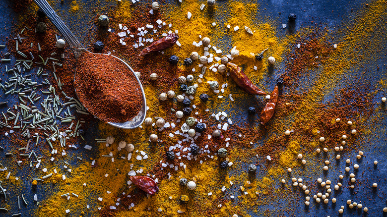 Assorted spices and seasonings