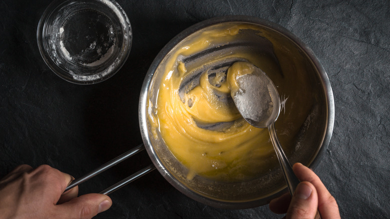 Blond roux in a saucepan