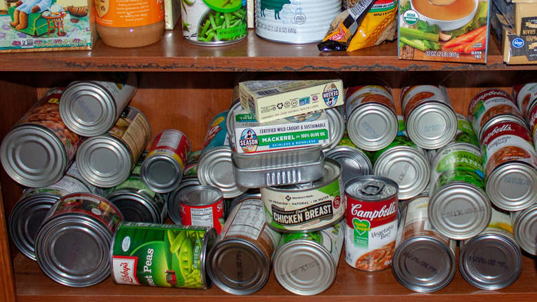 a messy pantry