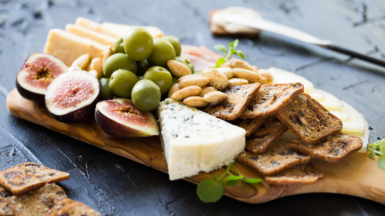 cheese board with finger foods