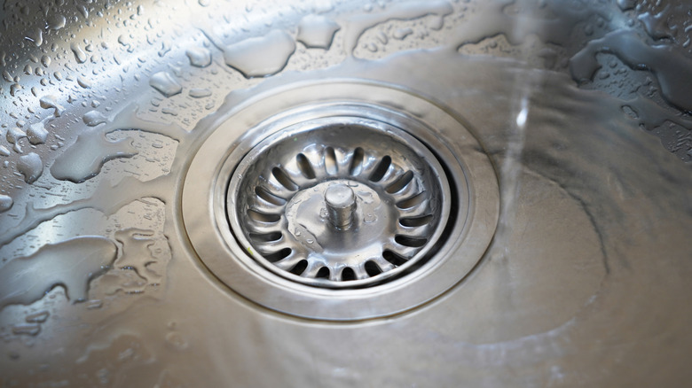 Water going down the drain