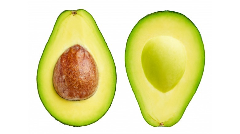 Avocado cut in half