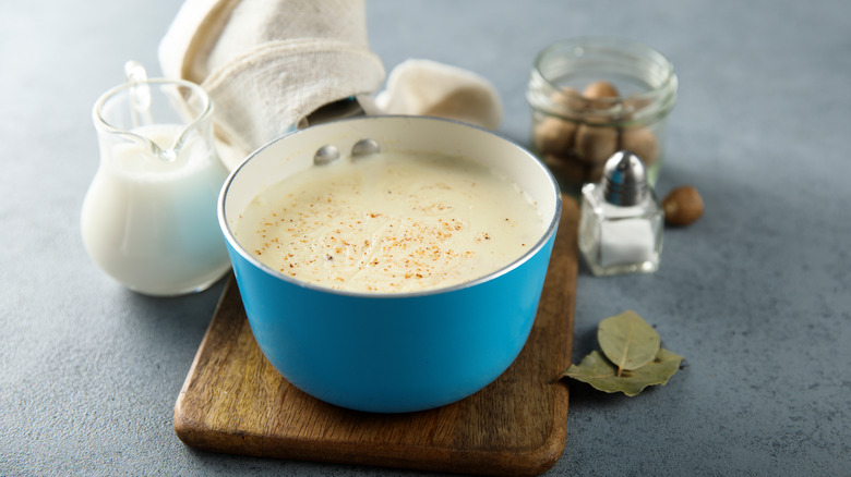 Béchamel sauce with nutmeg