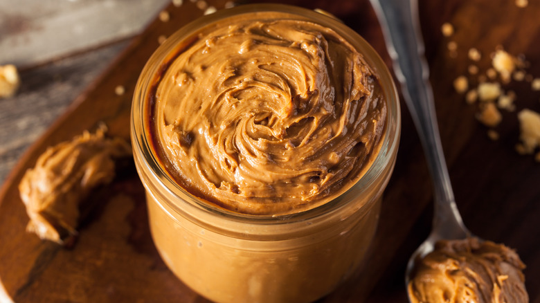 peanut butter in jar