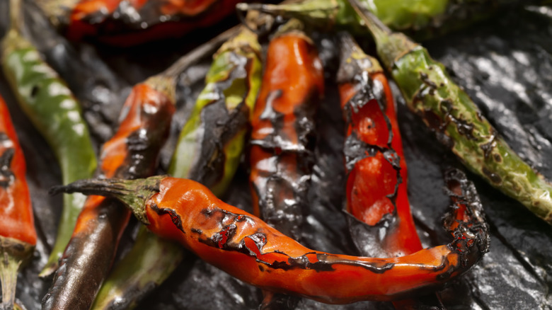 Fire roasted chilis