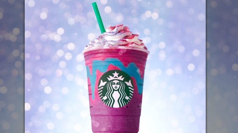 colorful unicorn Frappuccino