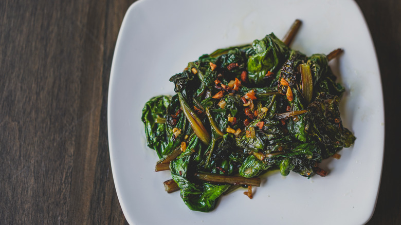 Sautéed beet greens 