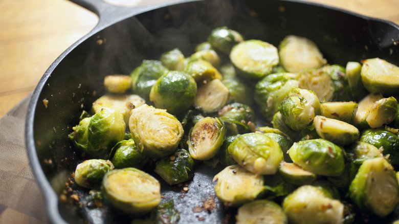 Brussels in cast iron pan