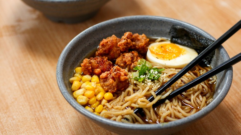 Traditional shoyu ramen dish