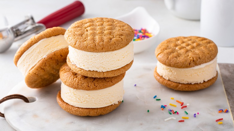 Ice cream sandwiches on board 