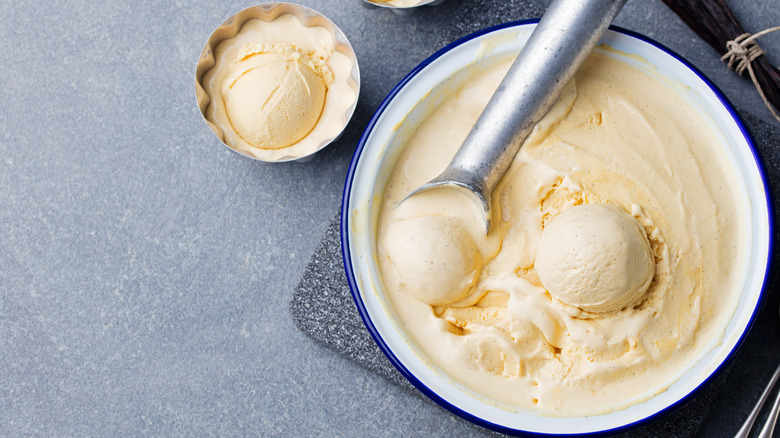 Ice cream in bowl  