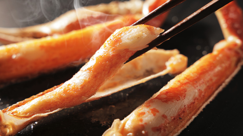 Baked snow crab legs