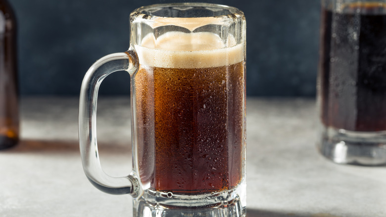 A mug of root beer