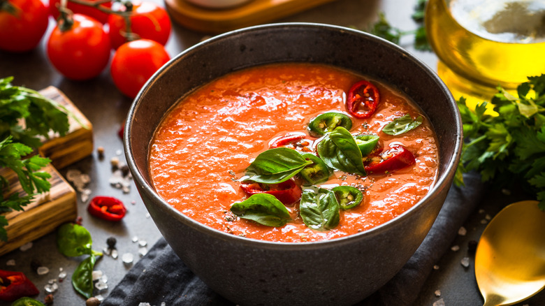 bowl of gazpacho