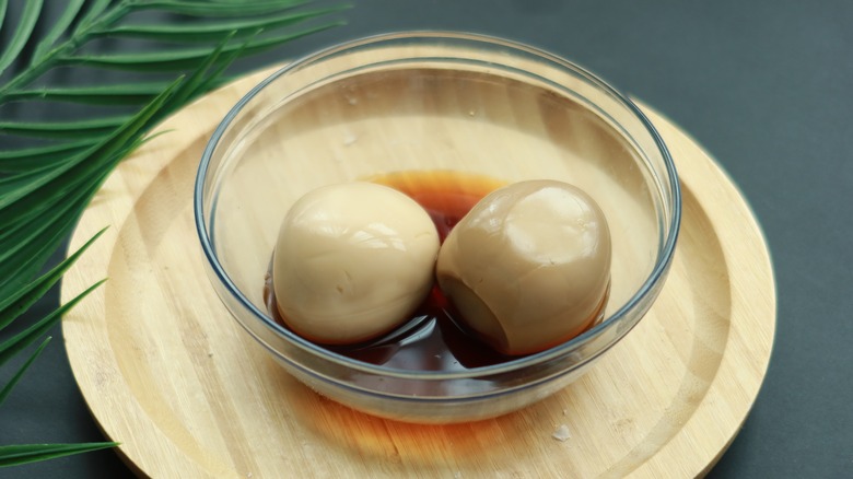 Eggs marinated in soy sauce