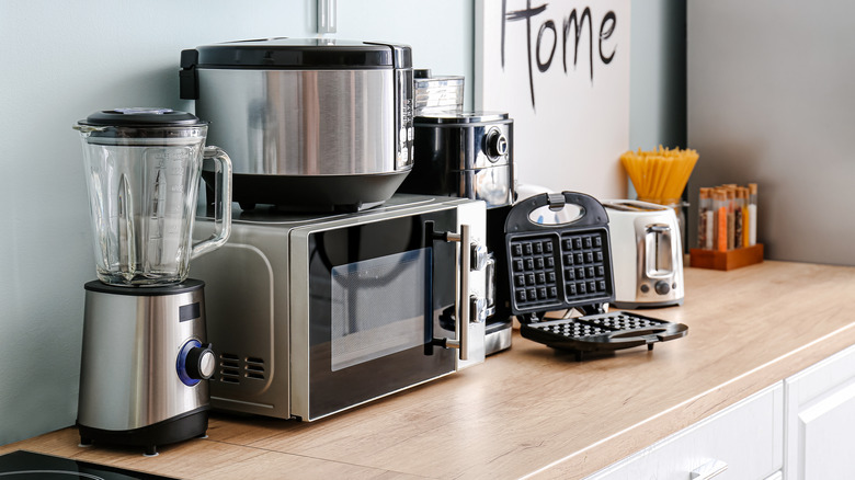 Kitchen appliances on counter