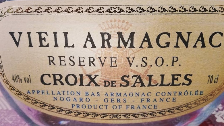 label of Croix de Salles Armagnac