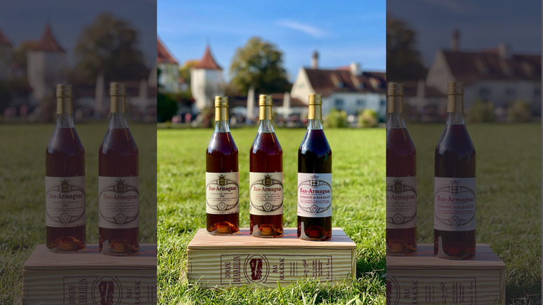 three bottles of Domaine de Baraillon armagnac