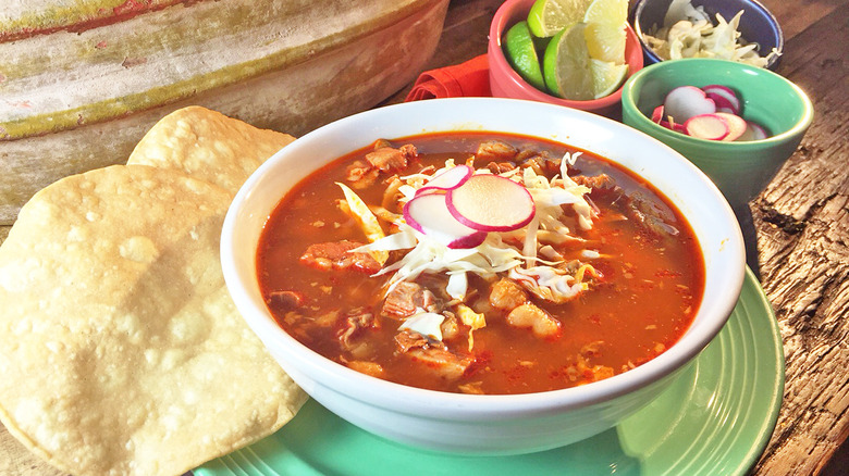 Nicha's signature pozole bowl