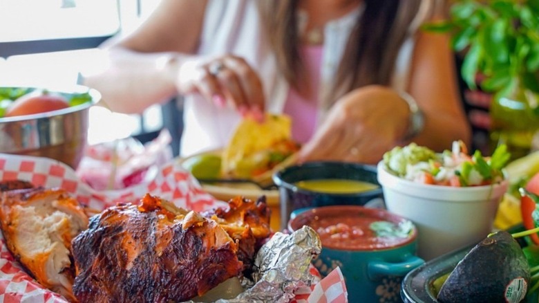 Grilled chicken feast