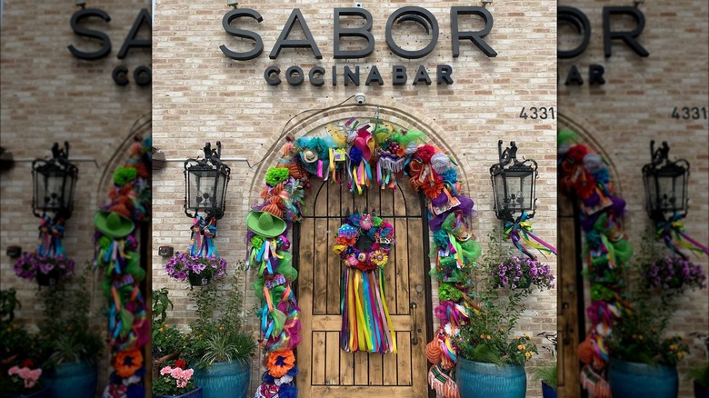 Sabor CocinaBar's colorful entrance