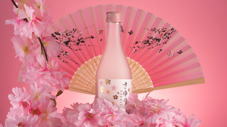 Hakutsuru sake nigori with cherry blossoms