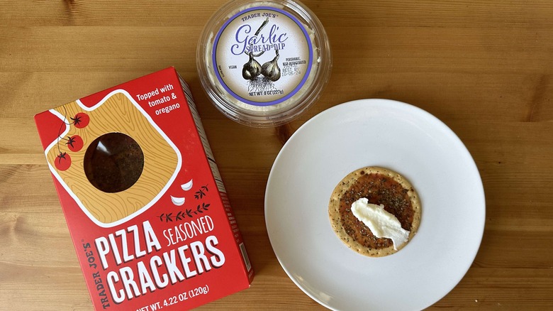 Trader Joe's crackers and dip