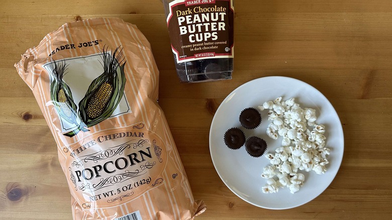 Trader Joe's popcorn and chocolate