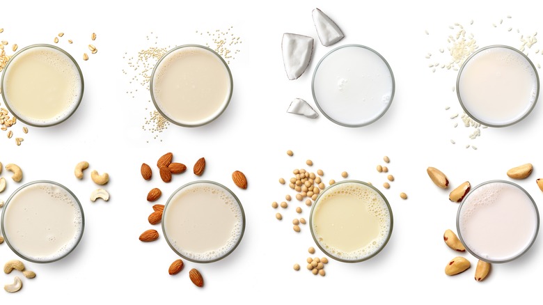 Various plant-based milks