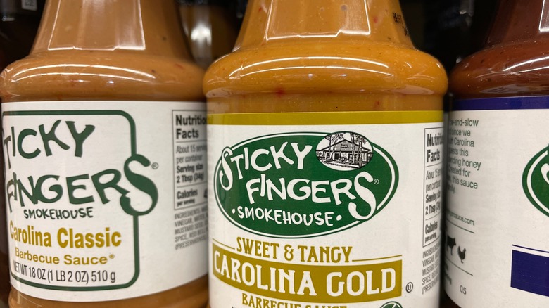 bottles of Carolina gold sauce