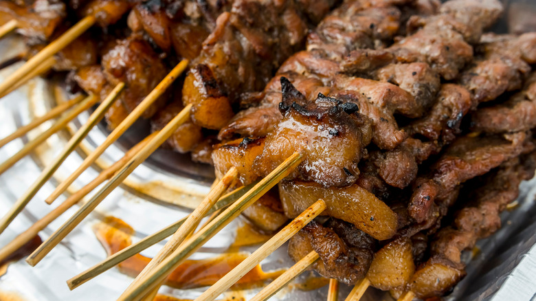 pork barbecue skewers