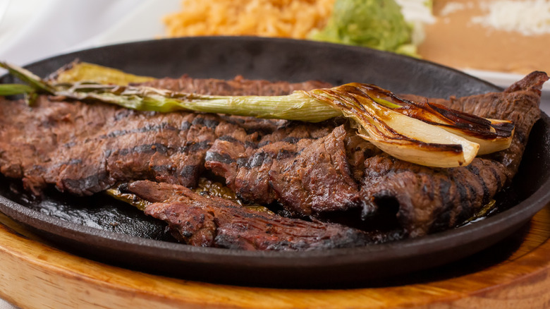 carne asada with charred onion