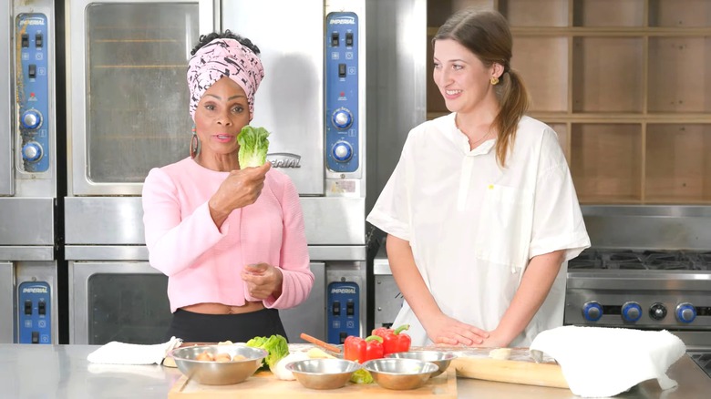 Chef Josie Clemens performing cooking demo