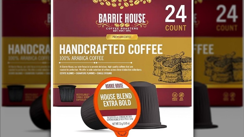 box of Barrie House Extra Bold with pod