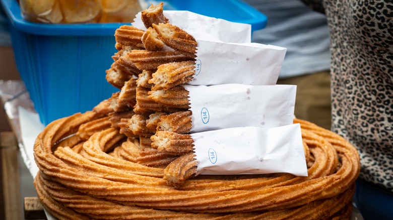 Churros in street stall