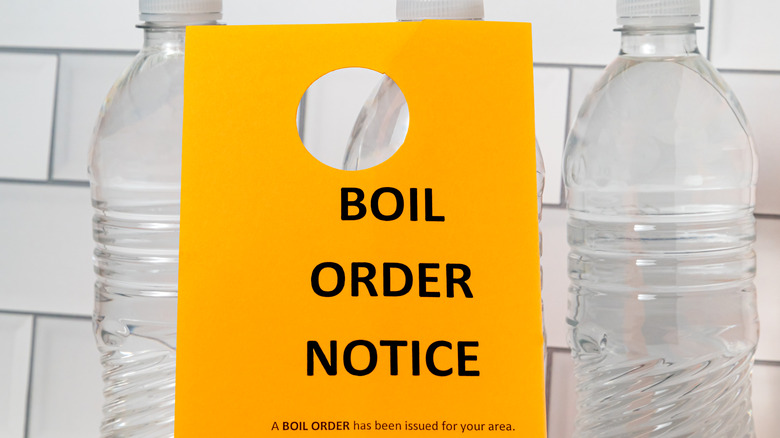 Boil order notice water bottles
