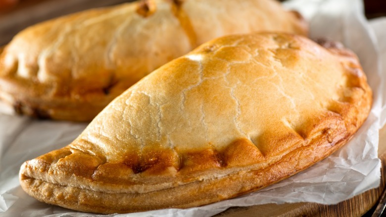 Hand pie on cutting board