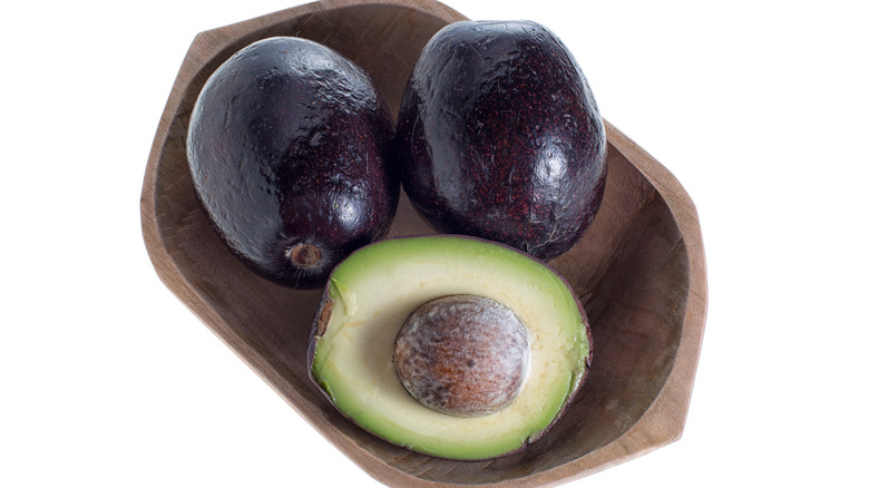 black shiny avocados 