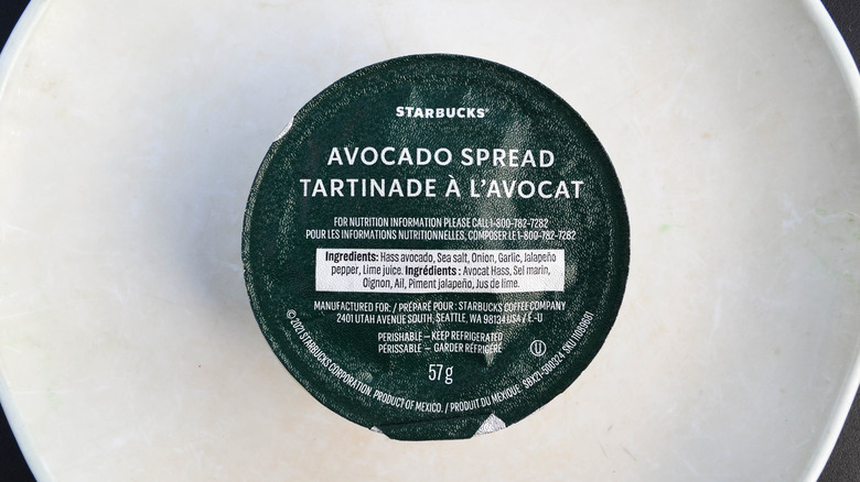 avocado spread on plate