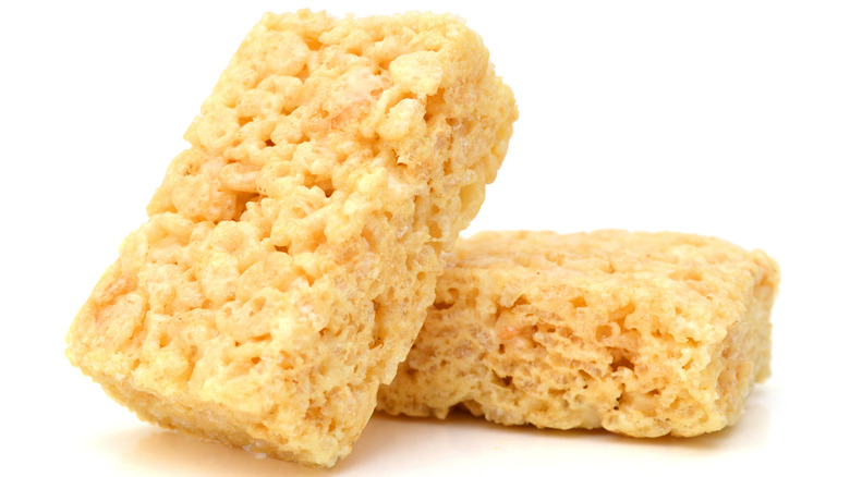 two Rice Krispies Treat bars