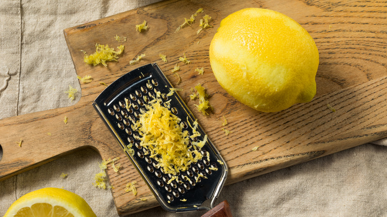 lemon zest fruit and grater