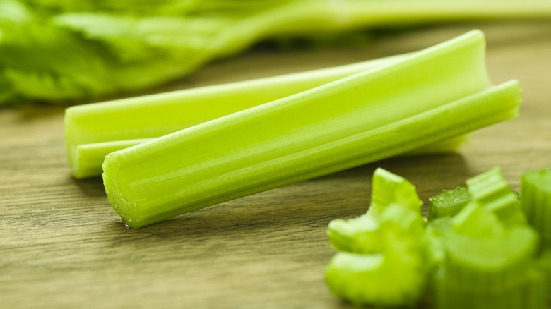 Celery on table