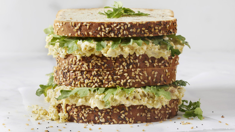 An egg salad sandwich