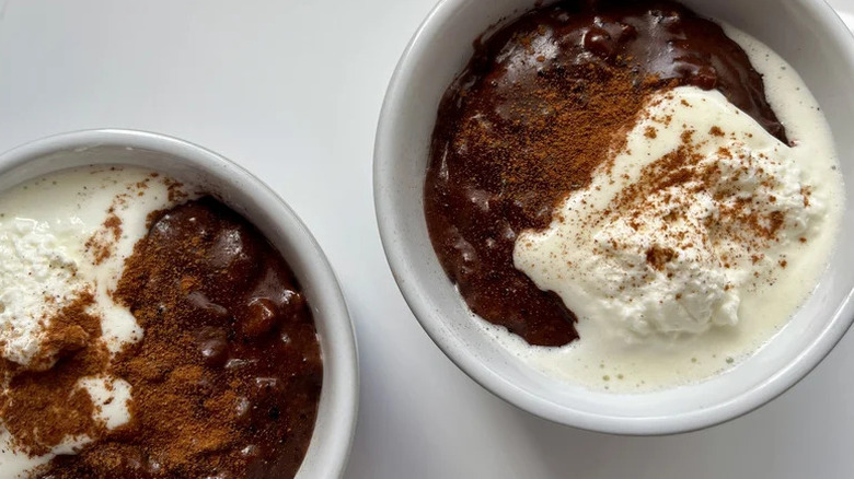 Mexican hot chocolate rice pudding