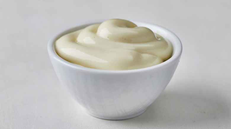 Mayonnaise in bowl