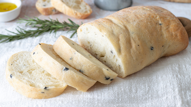 ciabatta made with olives