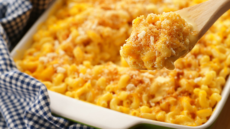 crispy topped macaroni cheese casserole