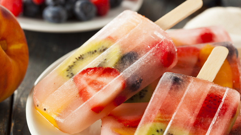 Whole fruit popsicles