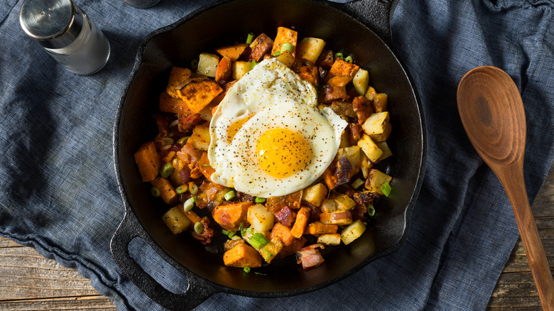 sweet potato hash with egg